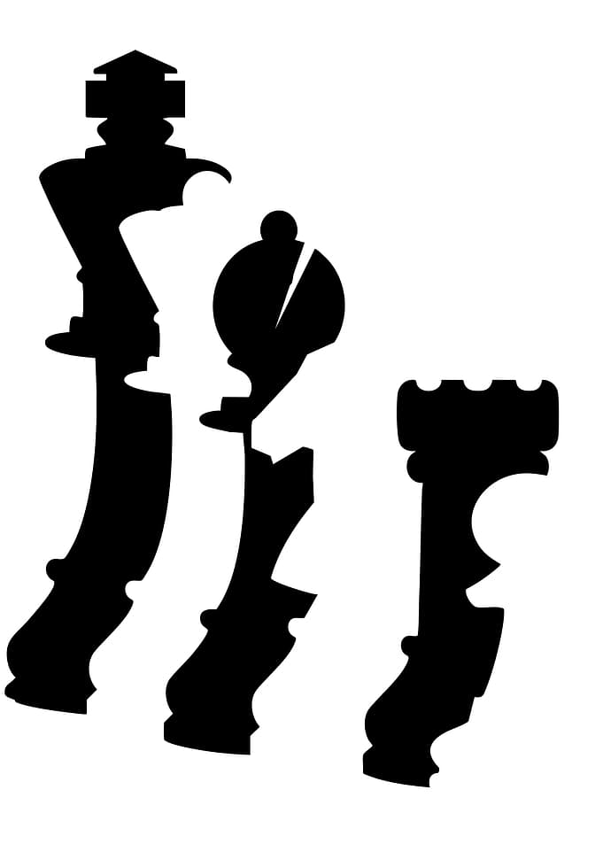 Minimalist Chess Piece Silhouettes