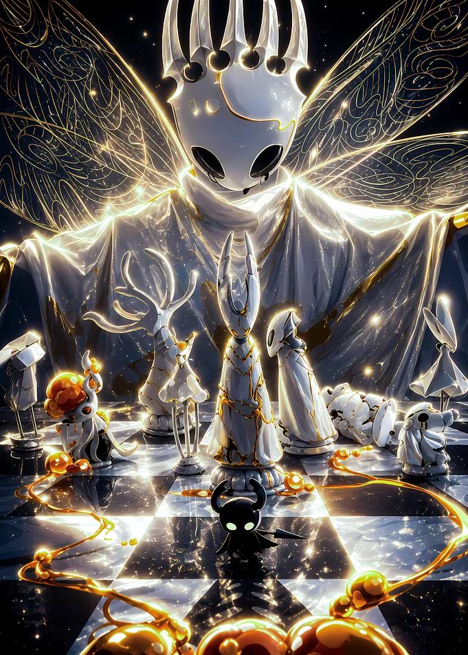Hollow Knight Chess Match Fantasy Art