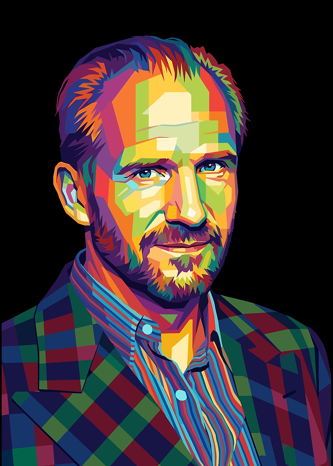 Ralph Fiennes Pop Art Portrait