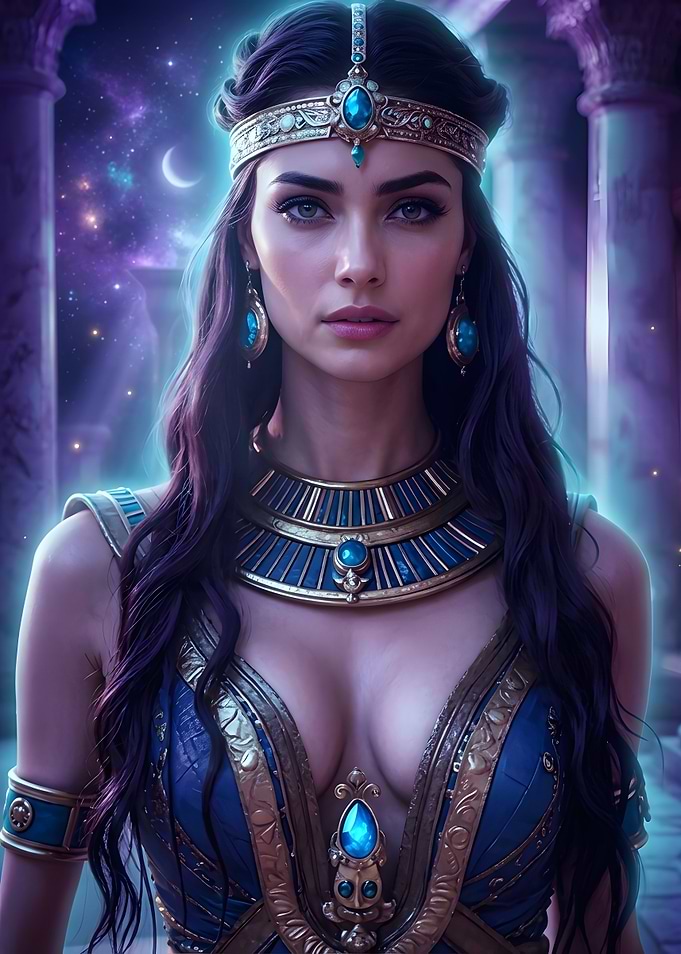 Ethereal Egyptian Goddess Portrait