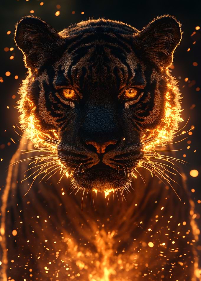 Fiery Tiger Portrait
