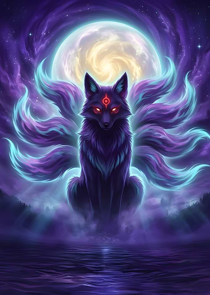 Mystical Nine-Tailed Fox Spirit