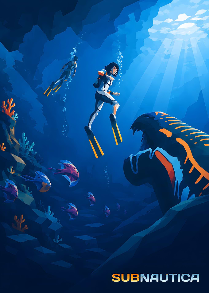 Subnautica Underwater Exploration Poster