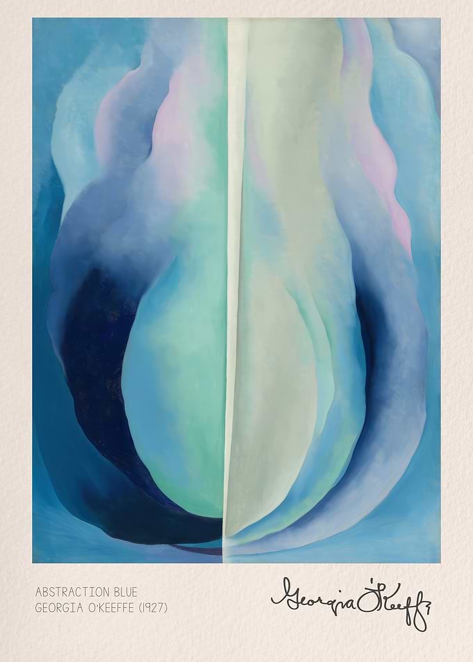 Georgia O'Keeffe Abstraction Blue Print
