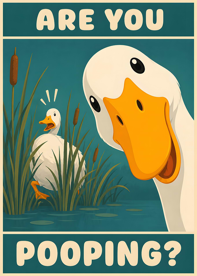 Are You Pooping? Duck Art