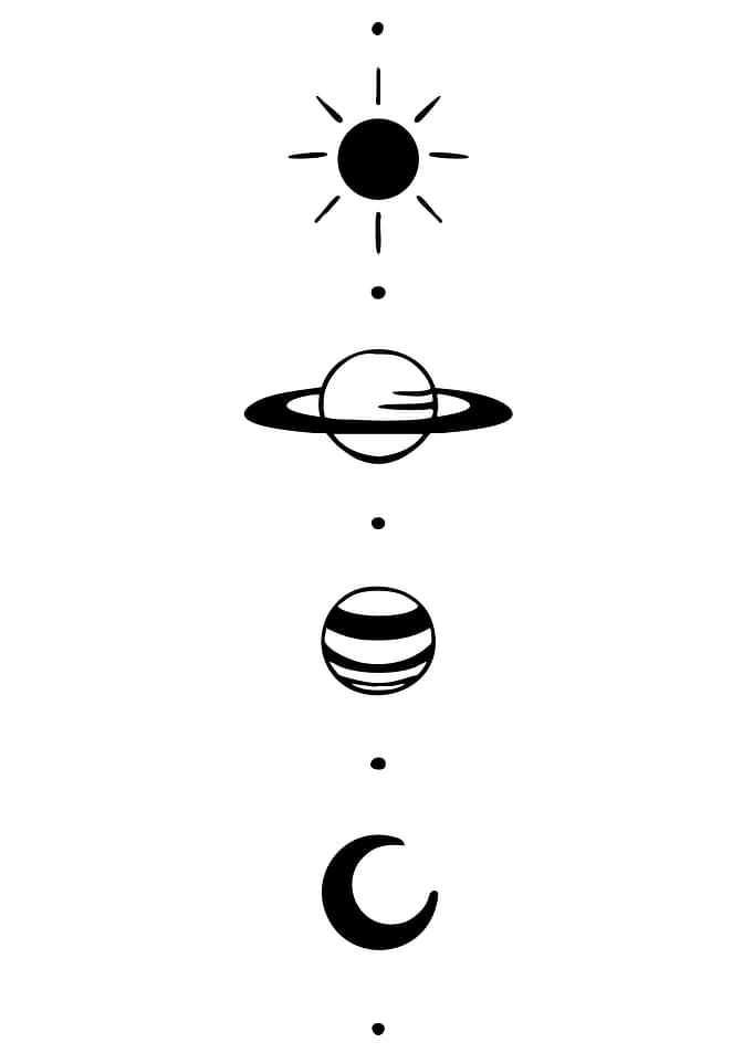 Minimalist Celestial Vertical Alignment Design