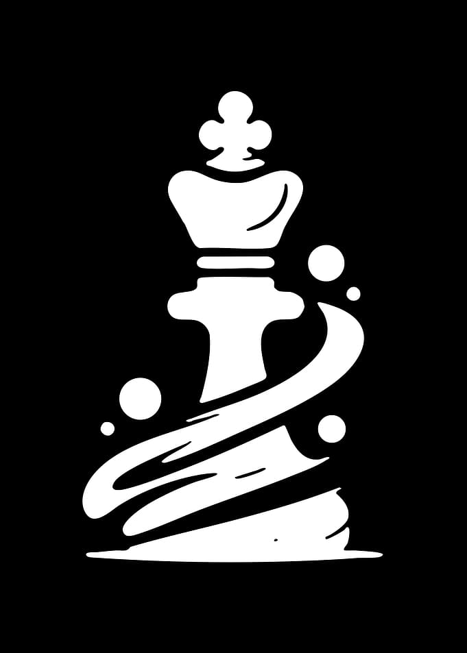 Minimalist Chess King Logo Design