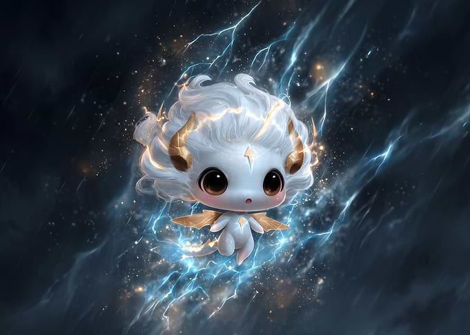 Cute Lightning Dragon Spirit