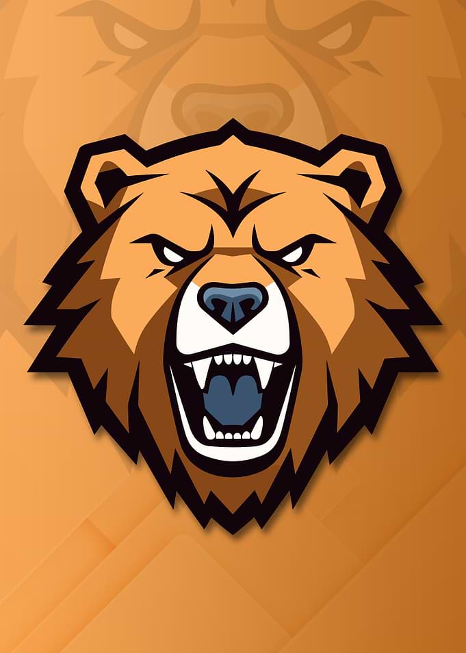 Grizzly Bear Mascot Logo