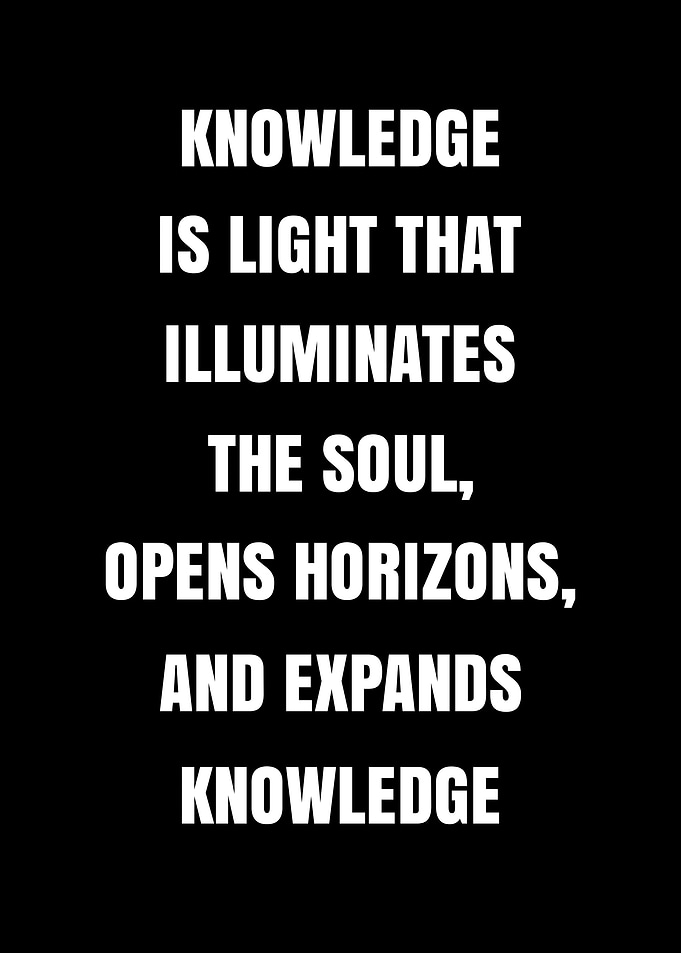 Inspirational Knowledge Quote Poster