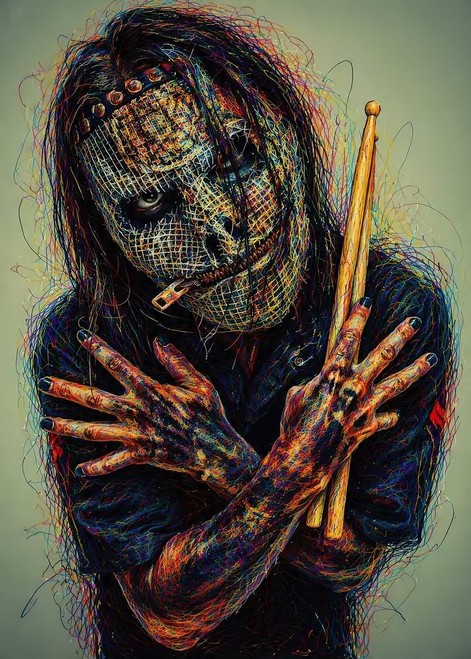 Slipknot Drummer Jay Weinberg Scribble Art