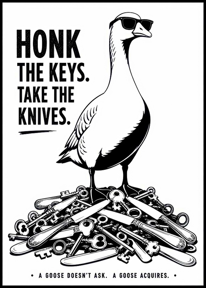 Honk the Keys Take the Knives