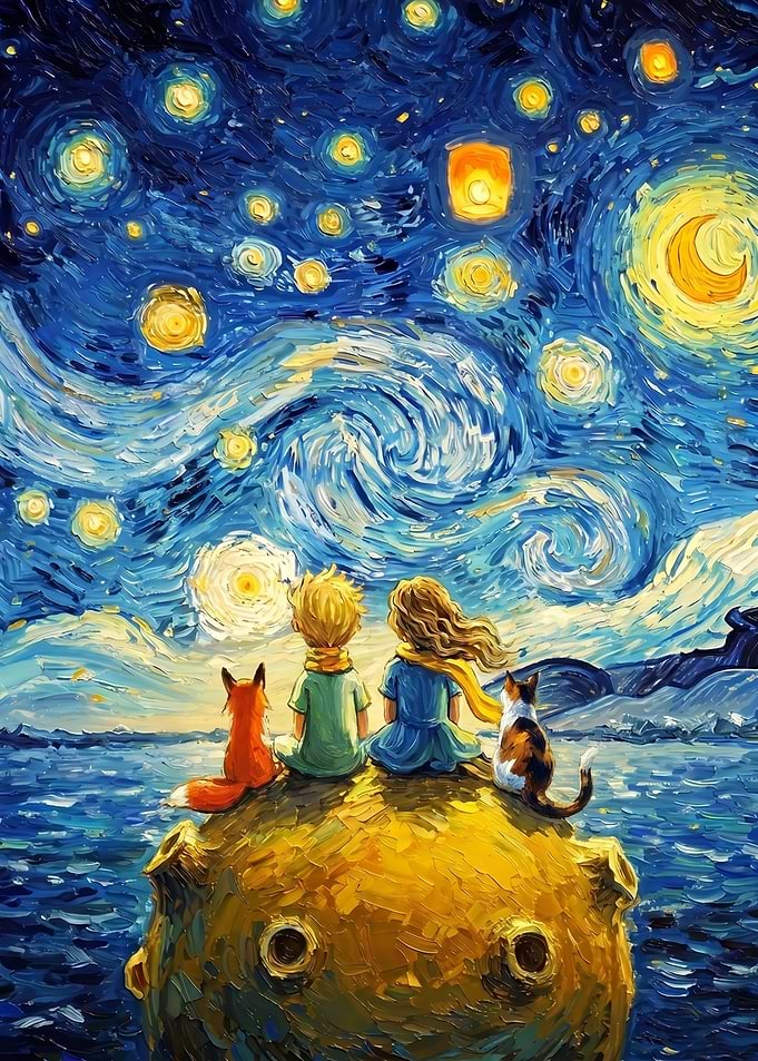 The Little Prince Starry Night Art