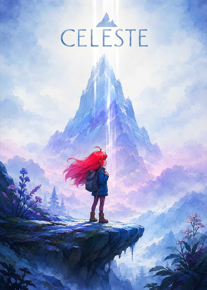 Celeste Mountain Adventure Poster