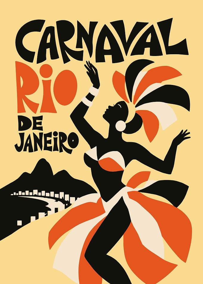 Rio de Janeiro Carnaval Vintage Poster