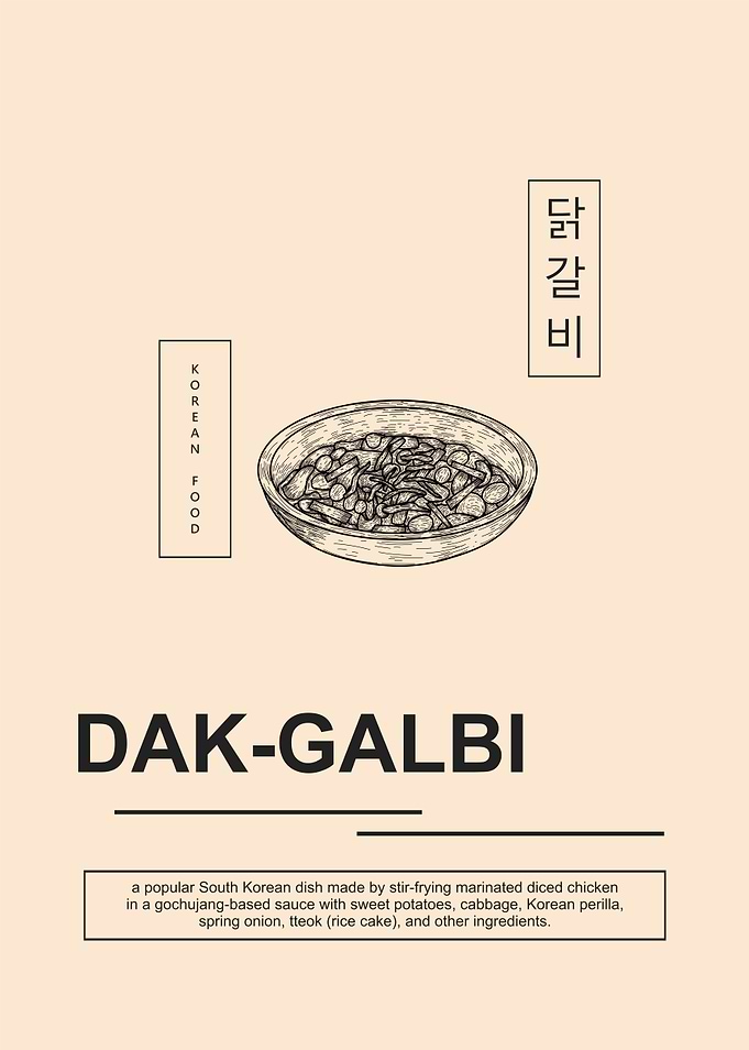 Dak-Galbi Korean Food Poster