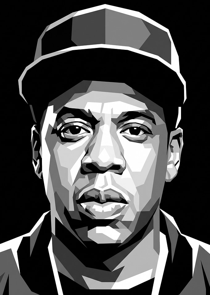 Jay-Z Geometric Pop Art Portrait