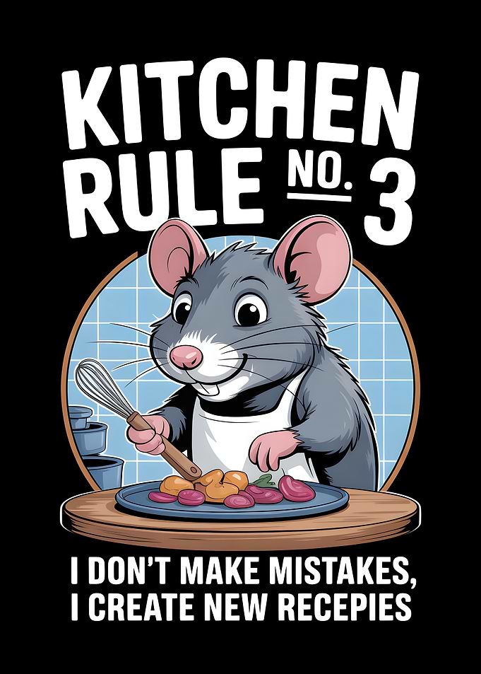 Funny Chef Rat Kitchen Quote Design