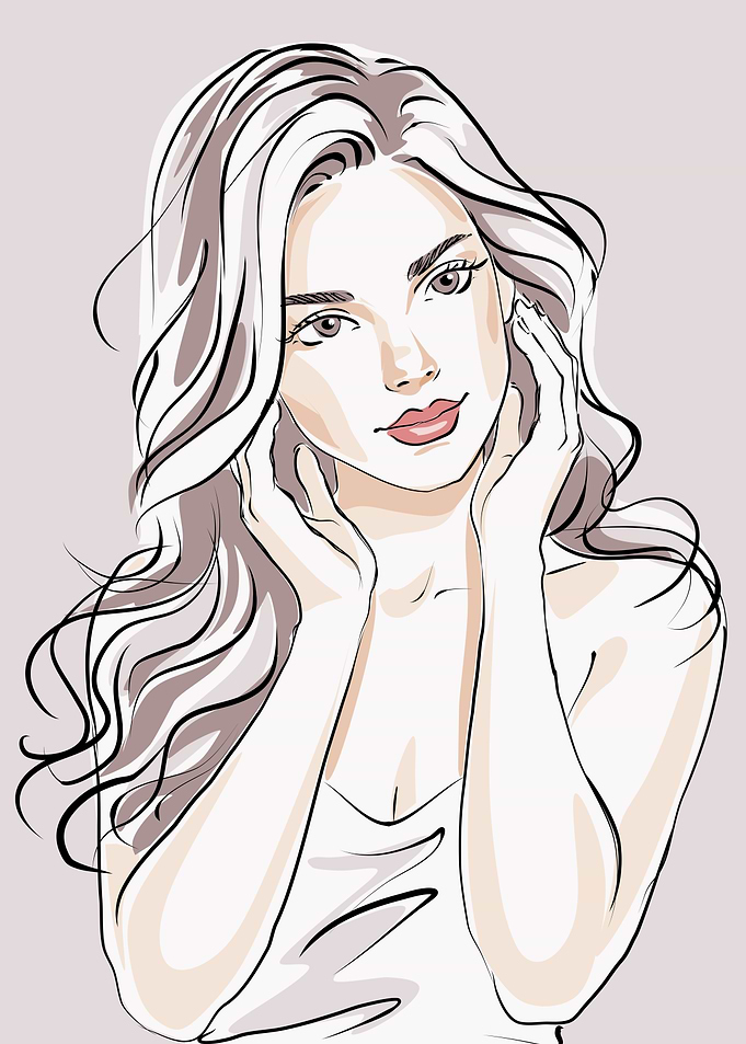 Elegant Fashion Illustration of Woman
