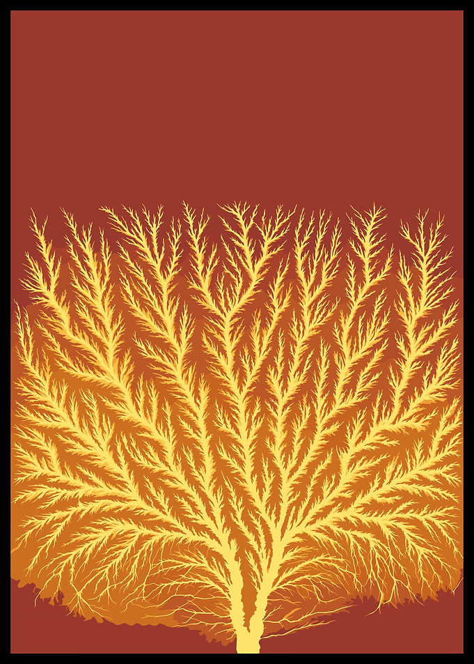 Lichtenberg Figure Fractal Tree Pattern