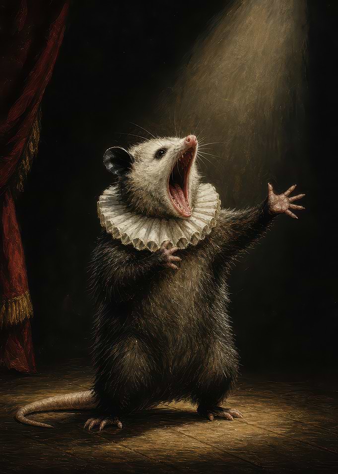 Opossum Performing on Stage