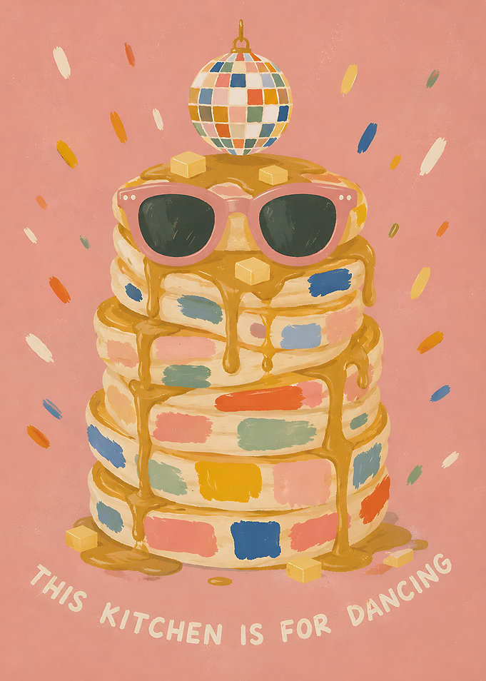 Disco Pancake Stack Art Print