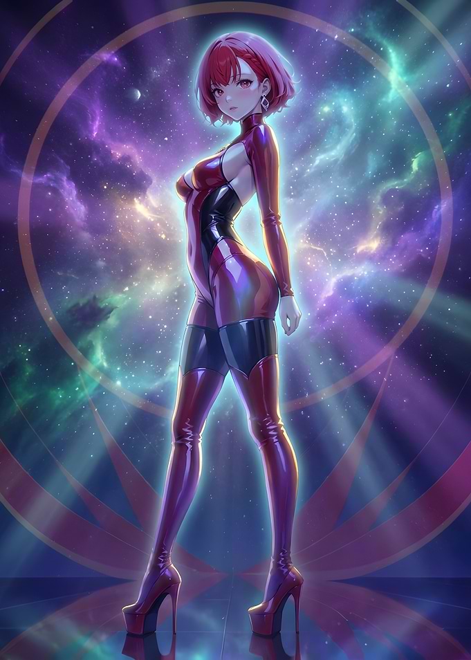 Anime Girl in Cosmic Suit