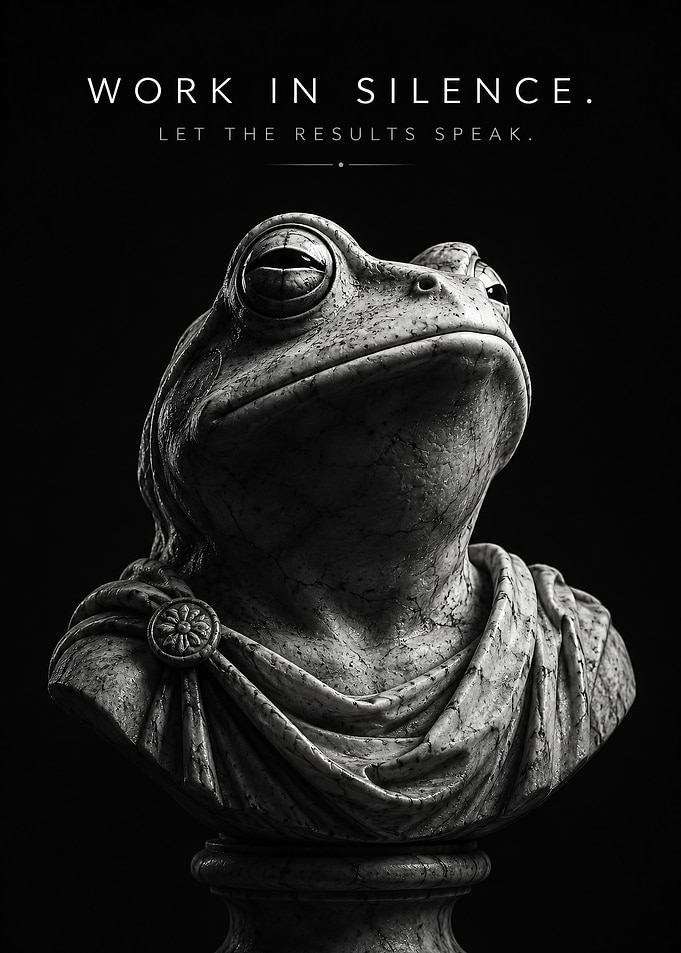 Work in Silence Frog Bust