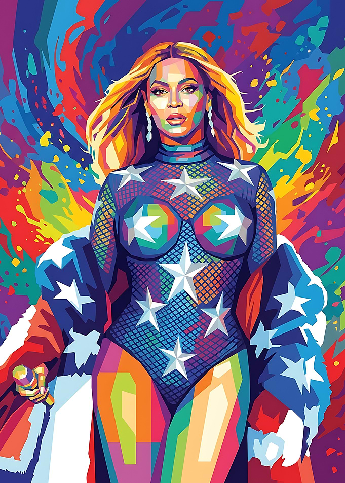 Beyoncé Pop Art Portrait