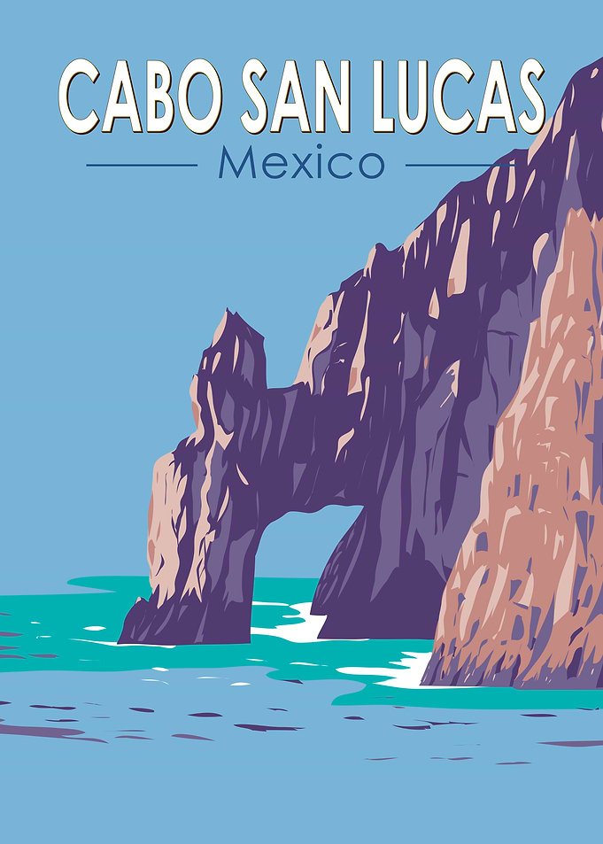 Cabo San Lucas Mexico Travel Poster