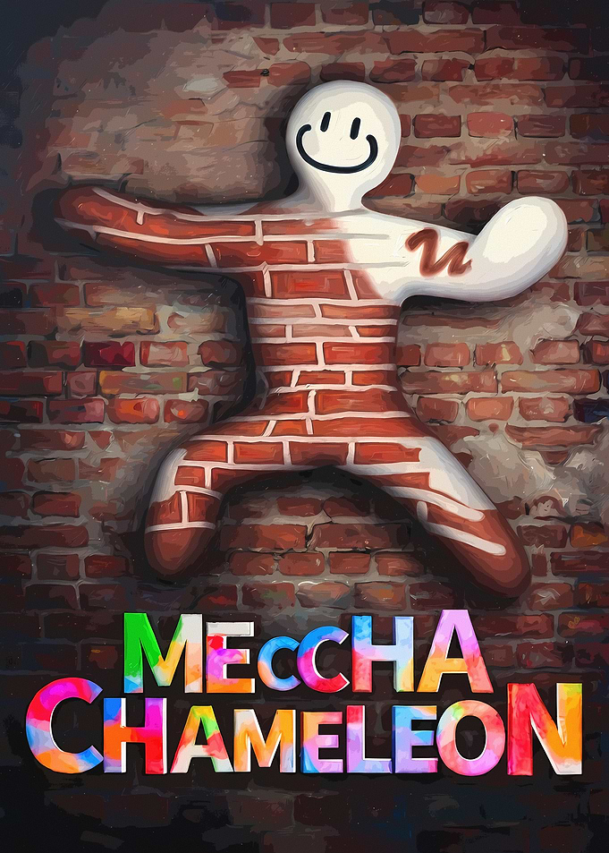 Meccha Chameleon Brick Wall Art