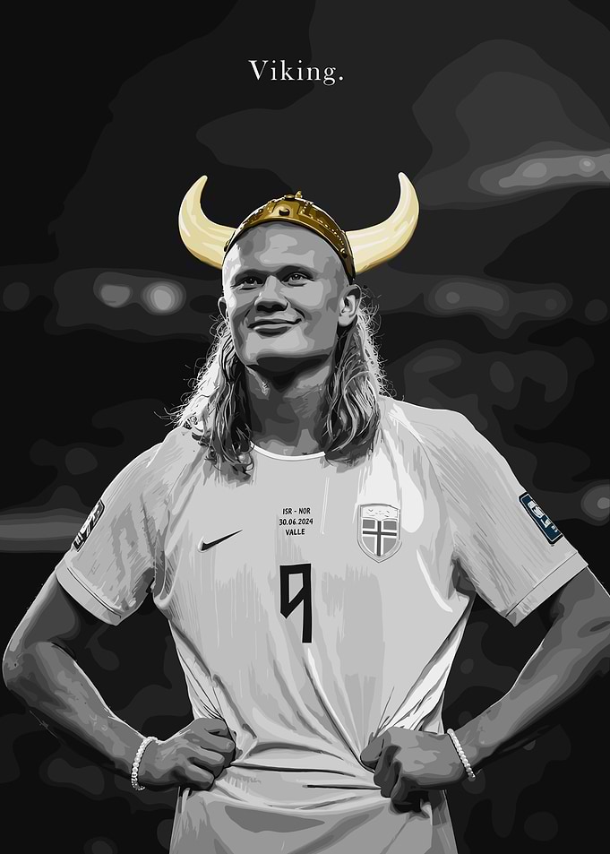Erling Haaland Viking Poster