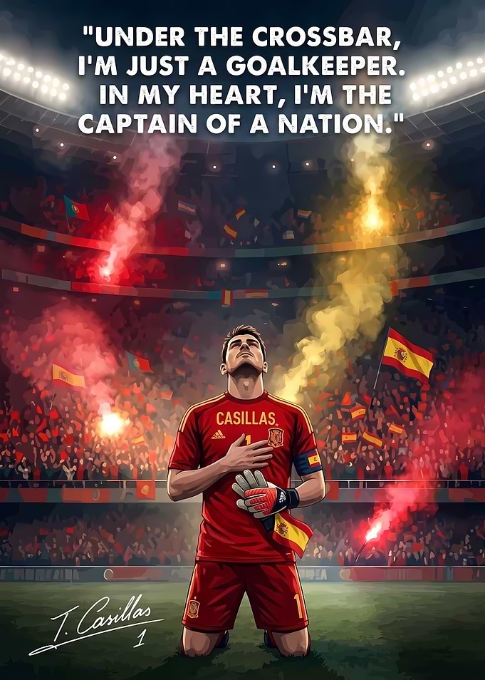 Iker Casillas Spain Football Tribute Poster