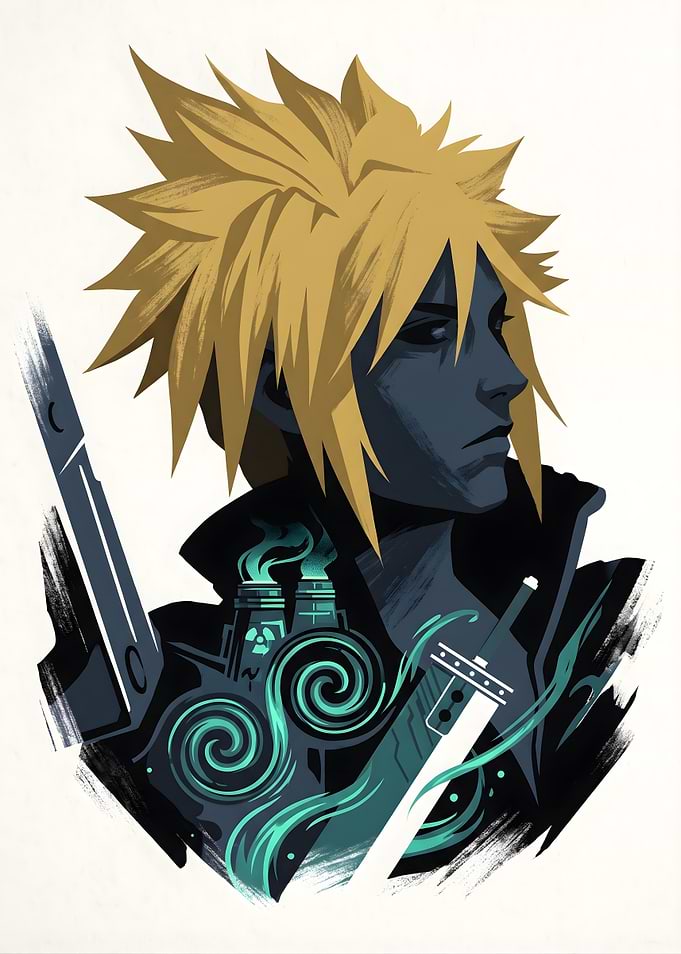 Cloud Strife Final Fantasy VII Illustration