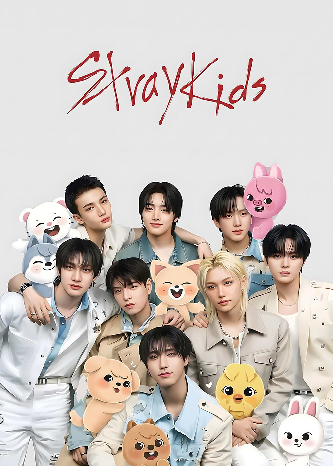 Stray Kids Group Photo with SKZOO
