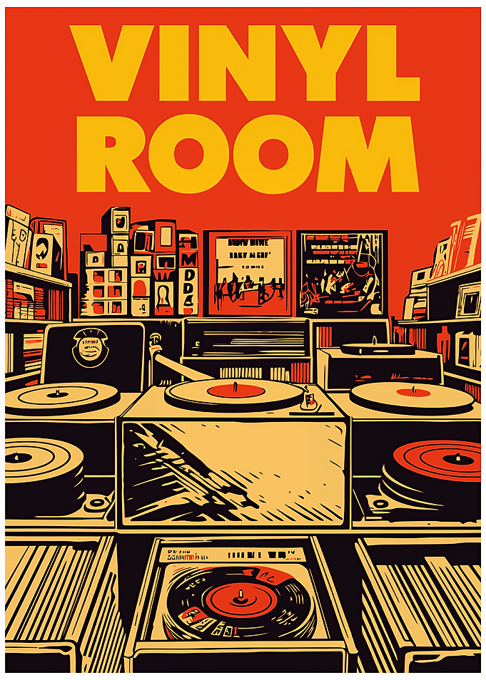 Vinyl Room Music Poster