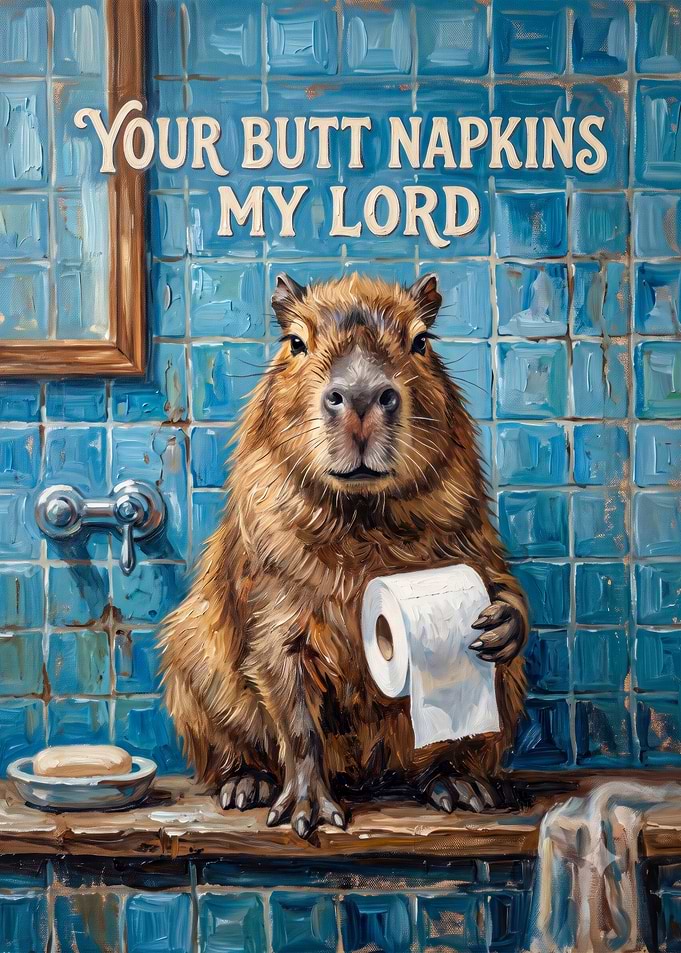 Capybara Offering Toilet Paper