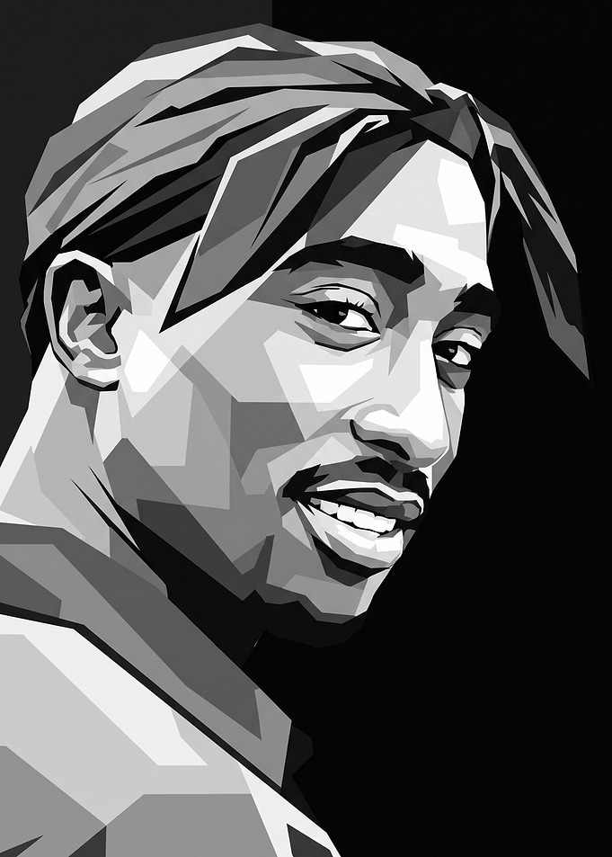 Tupac Shakur WPAP Pop Art Portrait