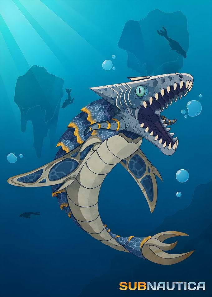 Subnautica Reaper Leviathan Illustration