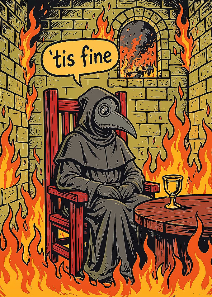 'Tis Fine-Plague Doctor Meme Poster