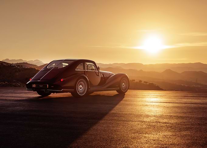 Classic Aston Martin at Sunset