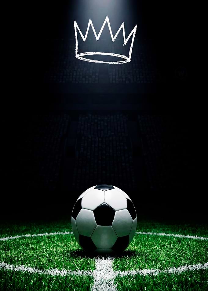 Soccer Ball with Crown Illustration
