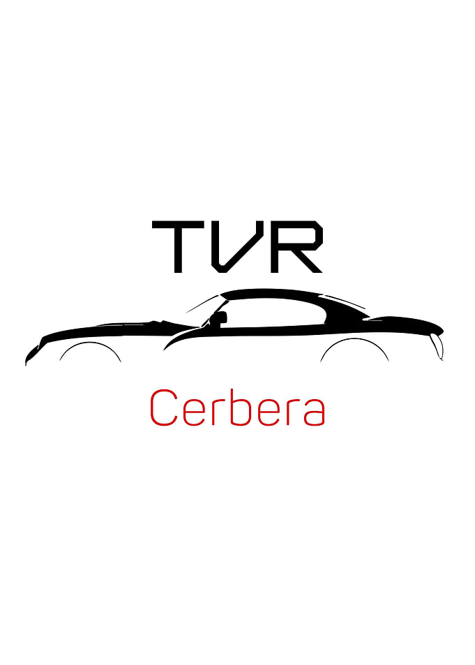 TVR Cerbera Minimalist Car Silhouette