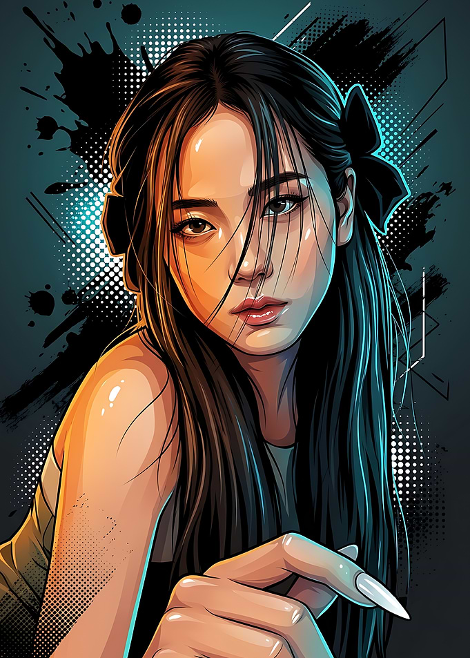 Stylized Portrait of Jisoo Blackpink