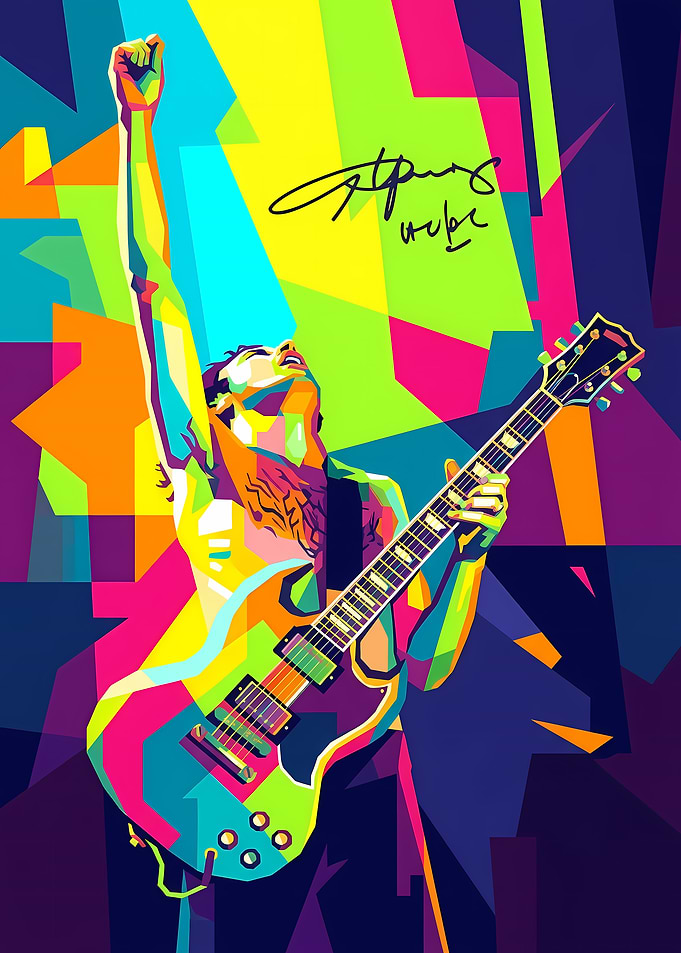 Angus Young Pop Art Portrait