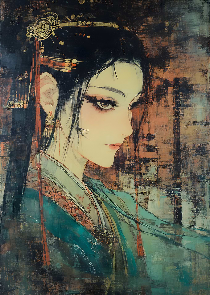 Portrait of an Elegant Asian Noblewoman