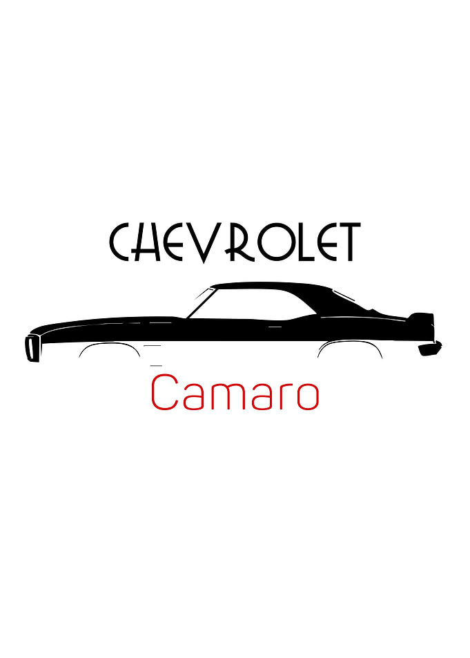Minimalist Chevrolet Camaro Silhouette Poster