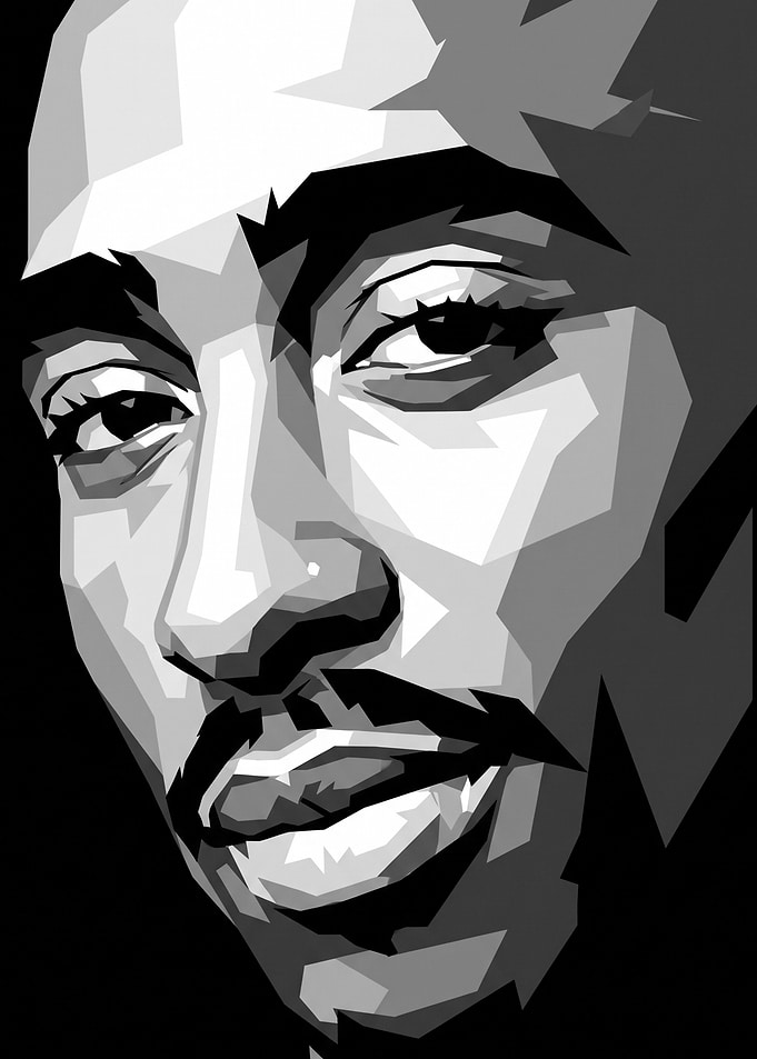 Tupac Shakur WPAP Pop Art Portrait