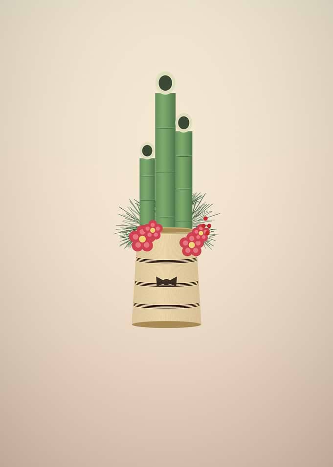 Kadomatsu - Minimalist Japanese New Year Decoration