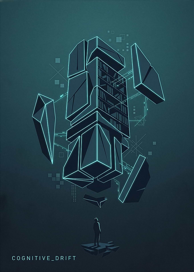 Cognitive Drift Abstract Digital Art
